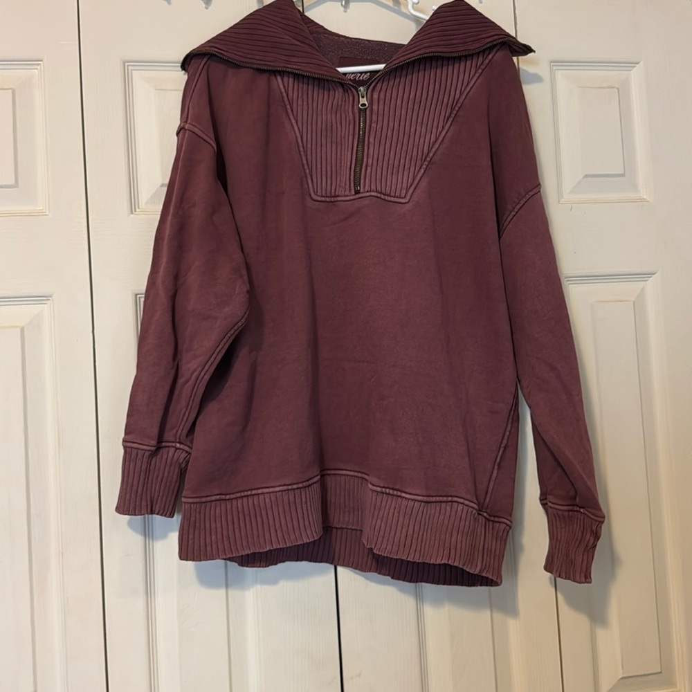 Aerie down to earth quarter zip. Size medium